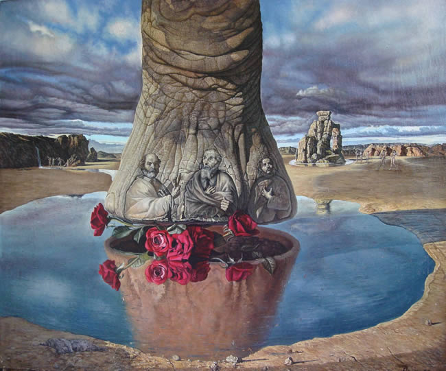oil paintings by Agim Meta, surrealist painting